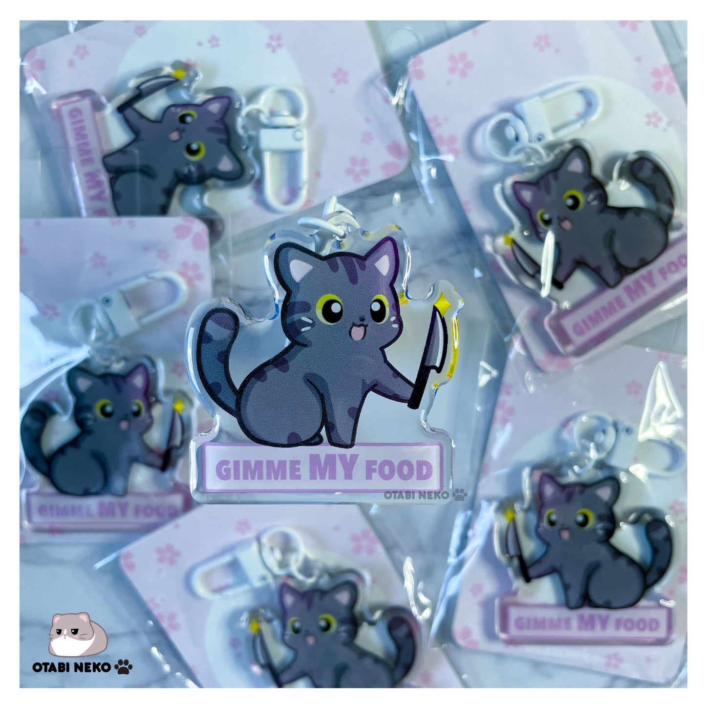 Adorable Feisty Cat Keychain Collection