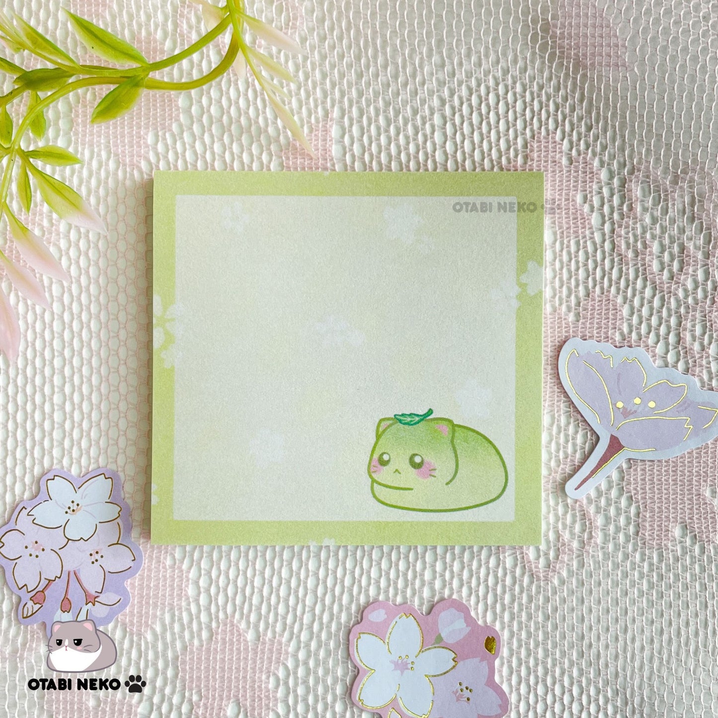 Matcha Bread Cat Sticky Note