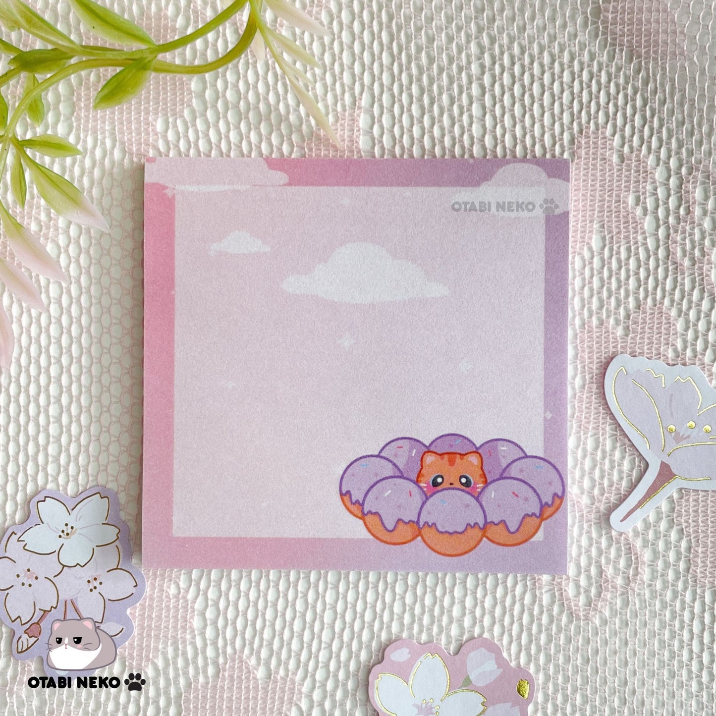 Cat Mochi Donut Sticky Note