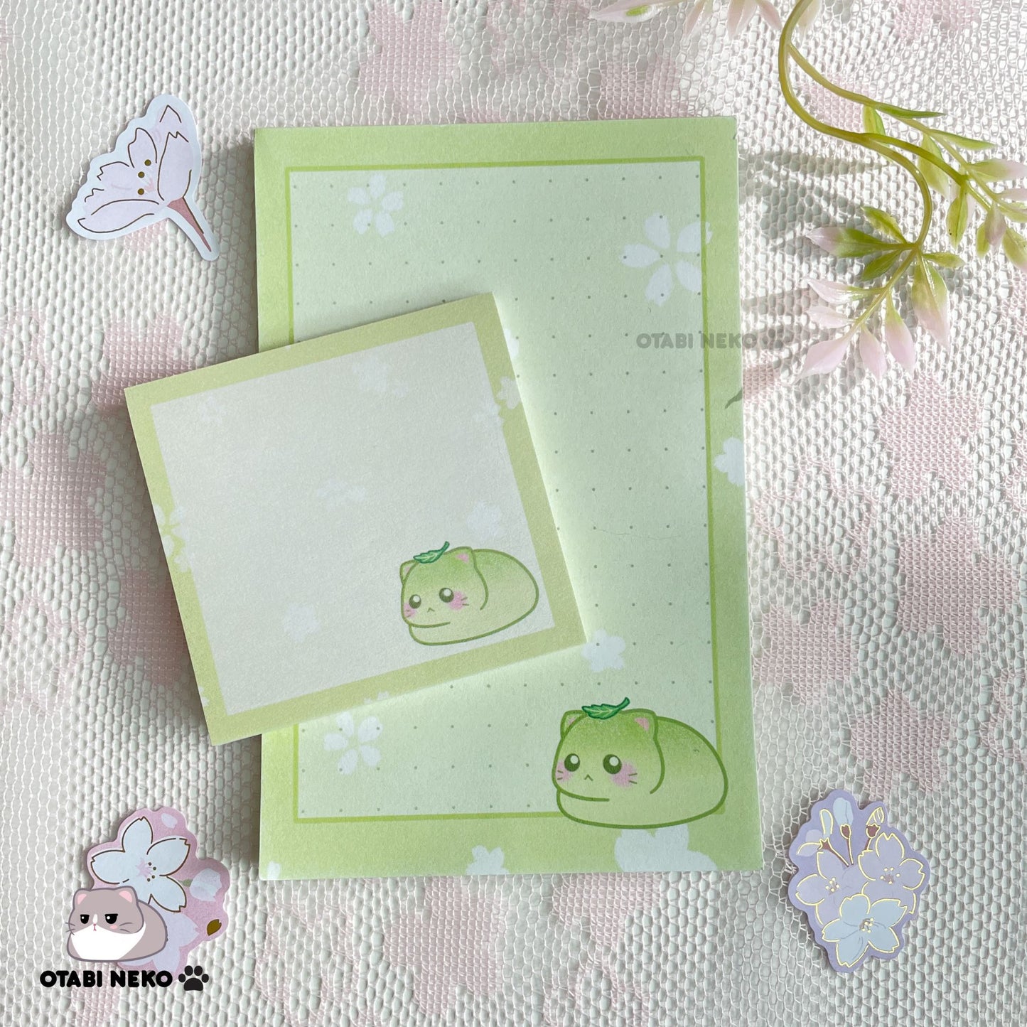 Matcha Bread Cat Sticky Note