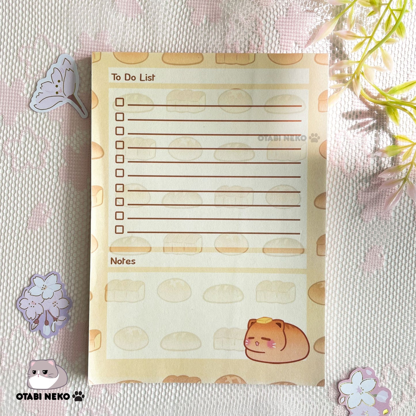 Butter Bread Cat Stationery
