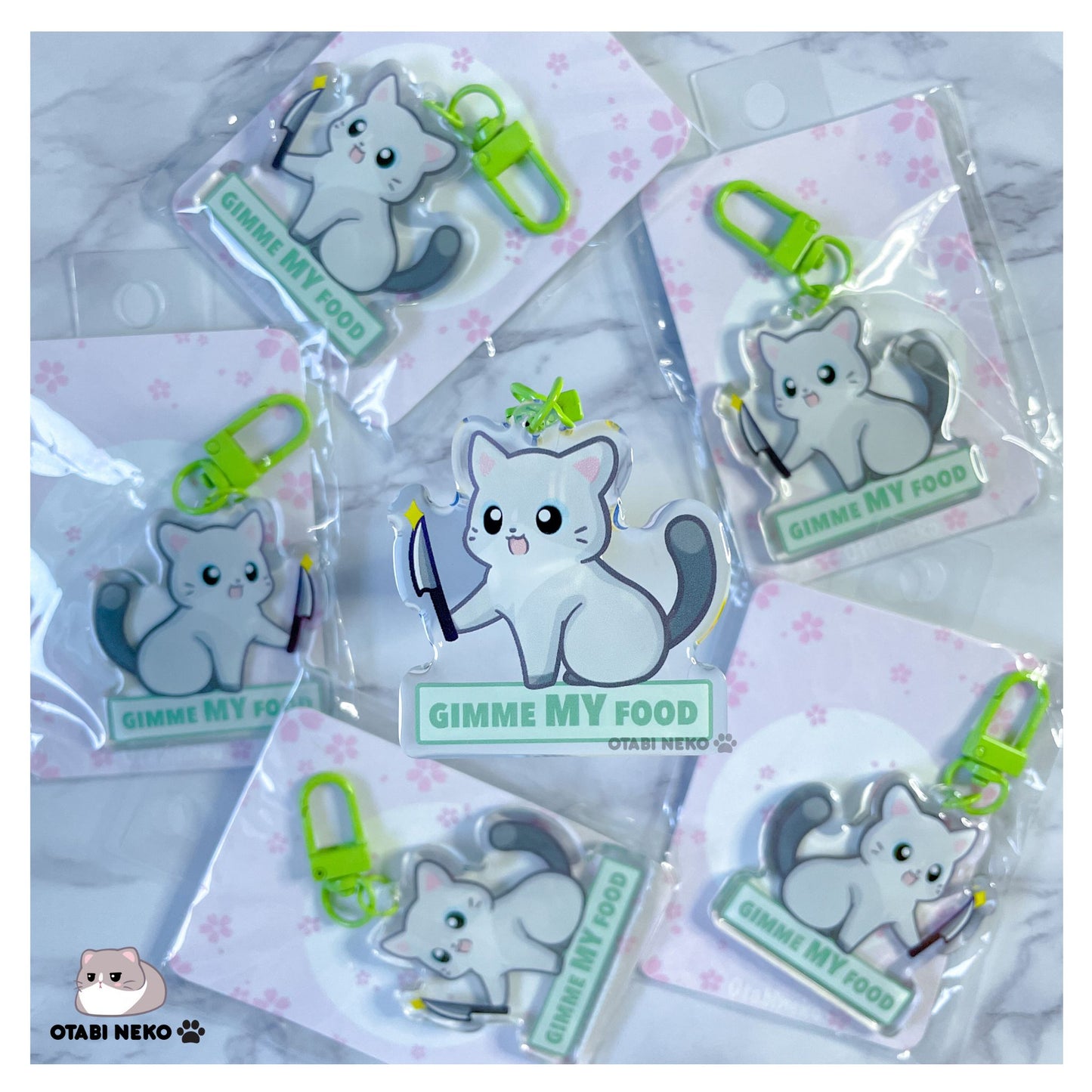 Adorable Feisty Cat Keychain Collection