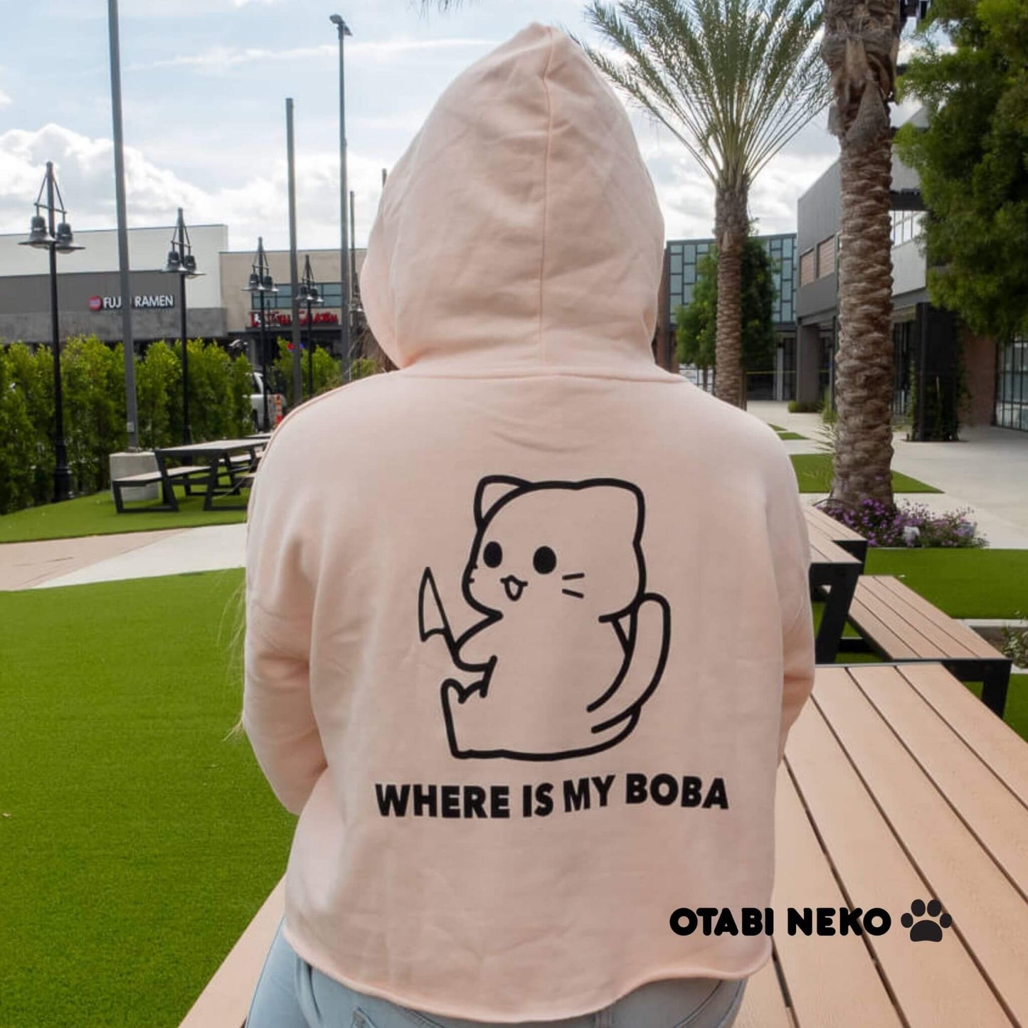 Bobavicious Kitty Crop Hoodie