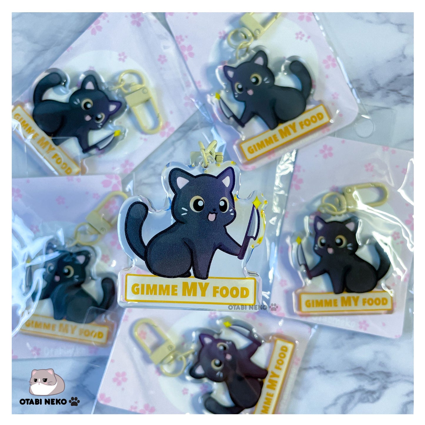 Adorable Feisty Cat Keychain Collection