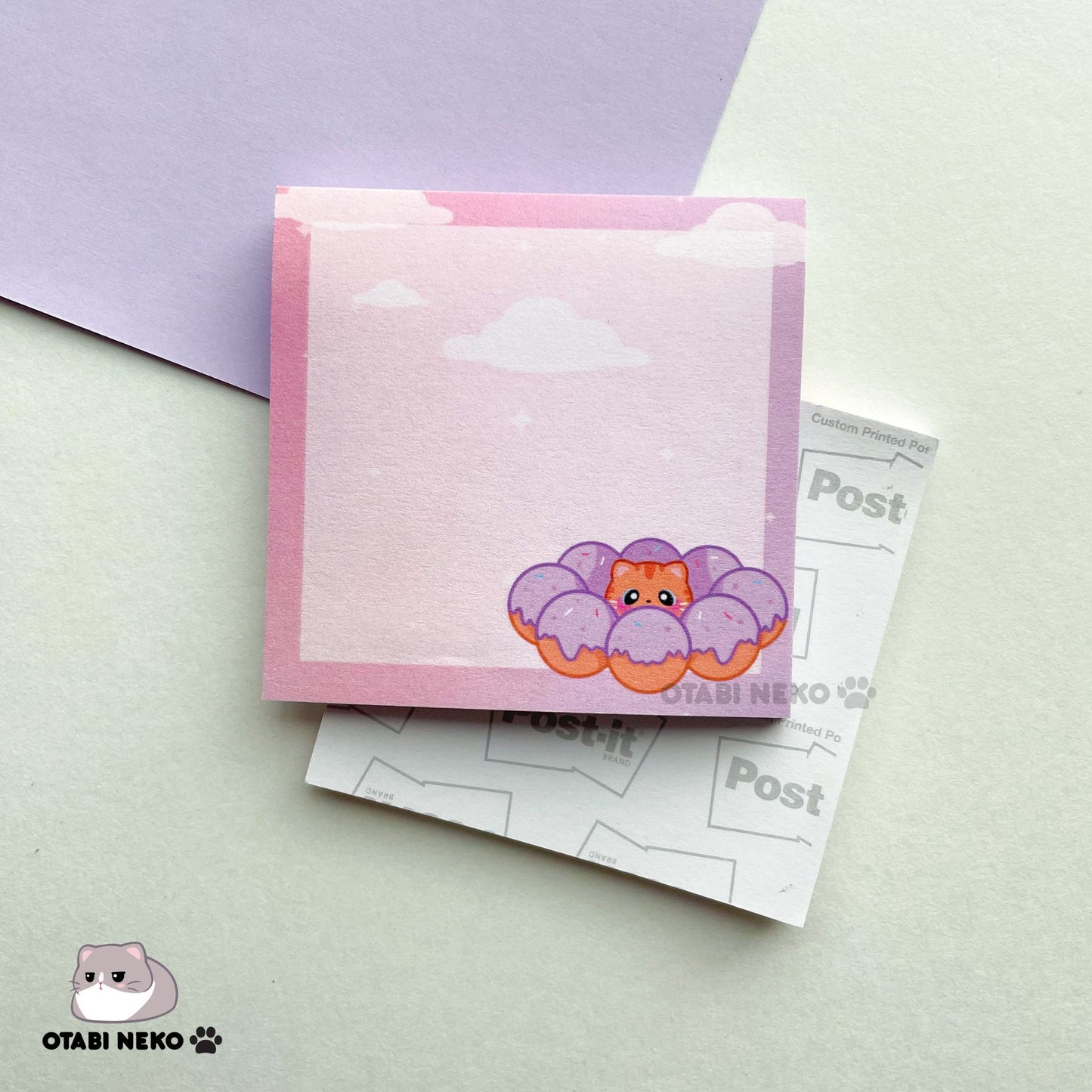 Cat Mochi Donut Sticky Note