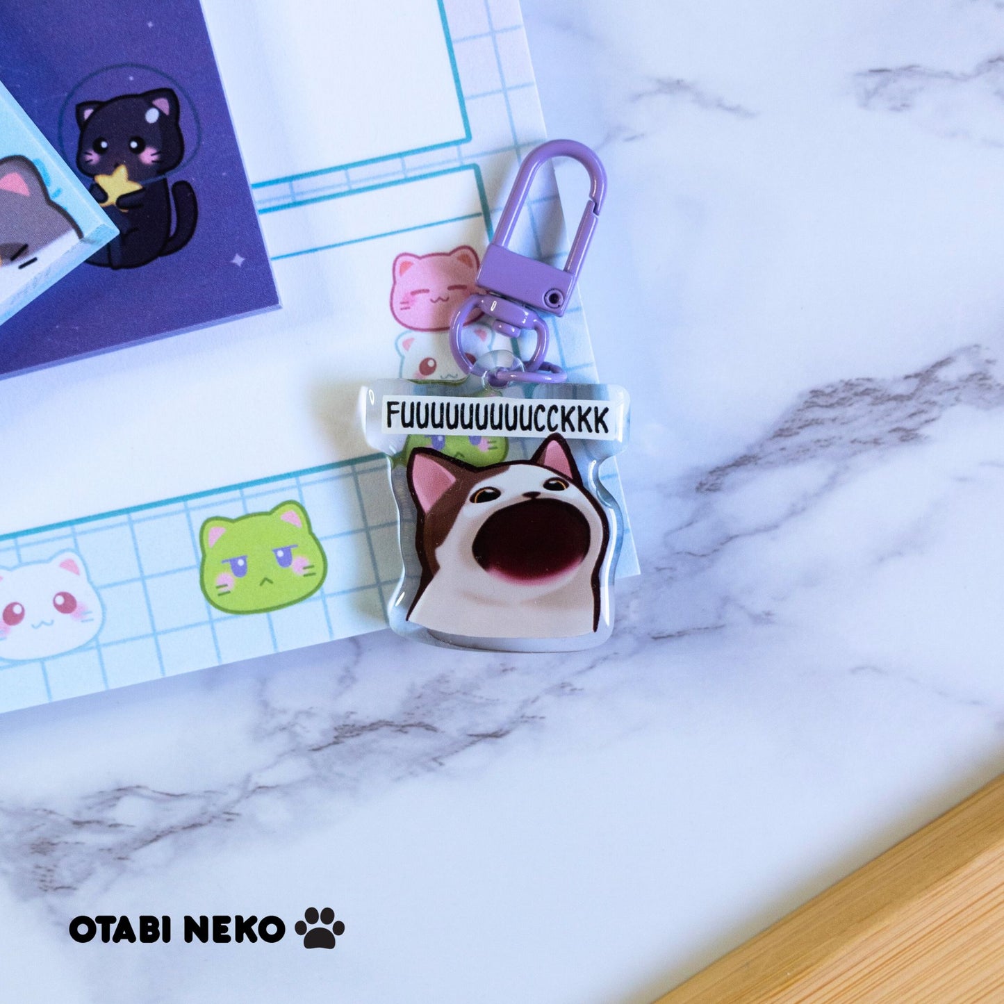 meme Cat Keychains