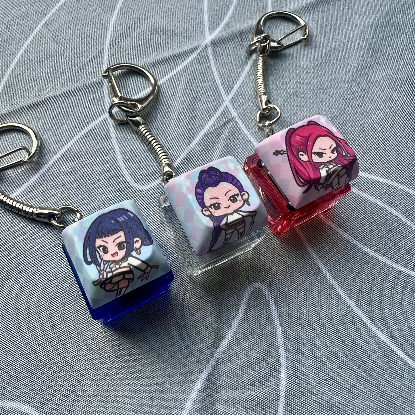 Demon Hunter Keycap Keychains