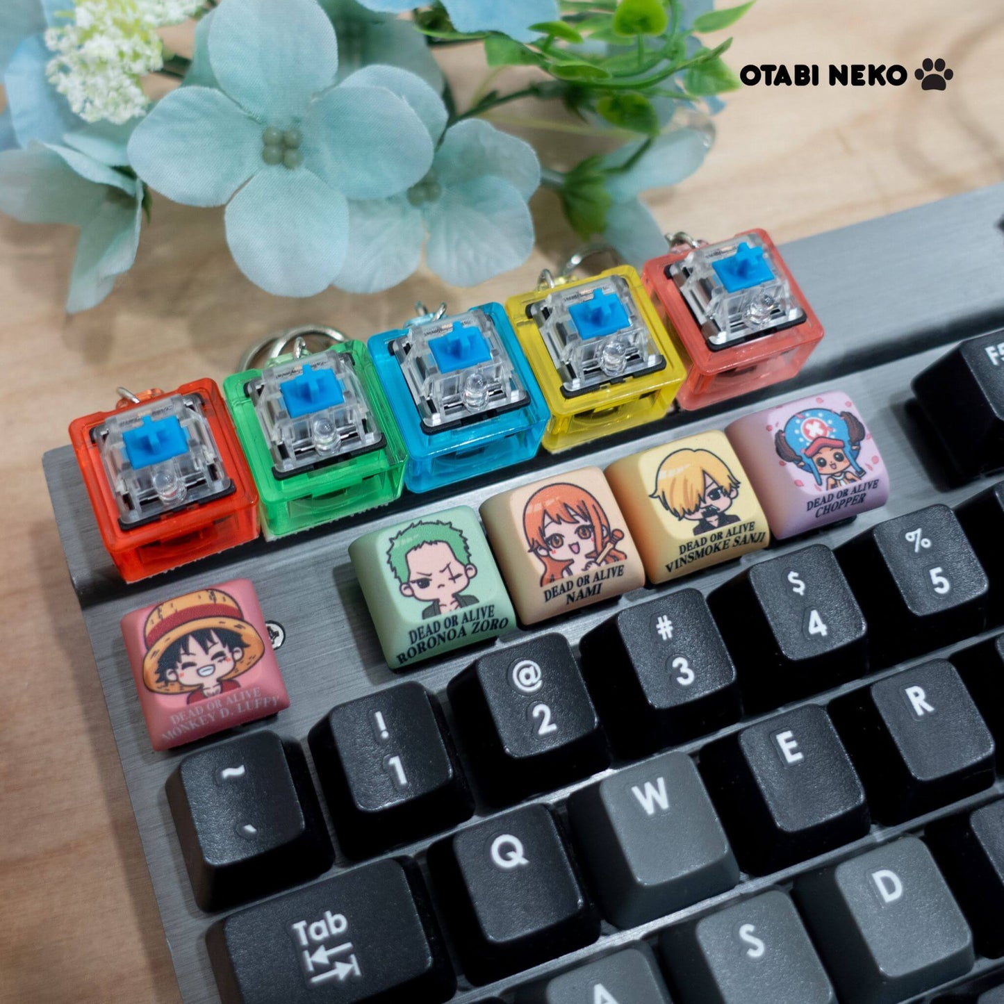Mugiwara Crew Keycap Keychains