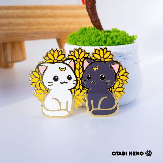 Luna and Artemis Enamel Pin