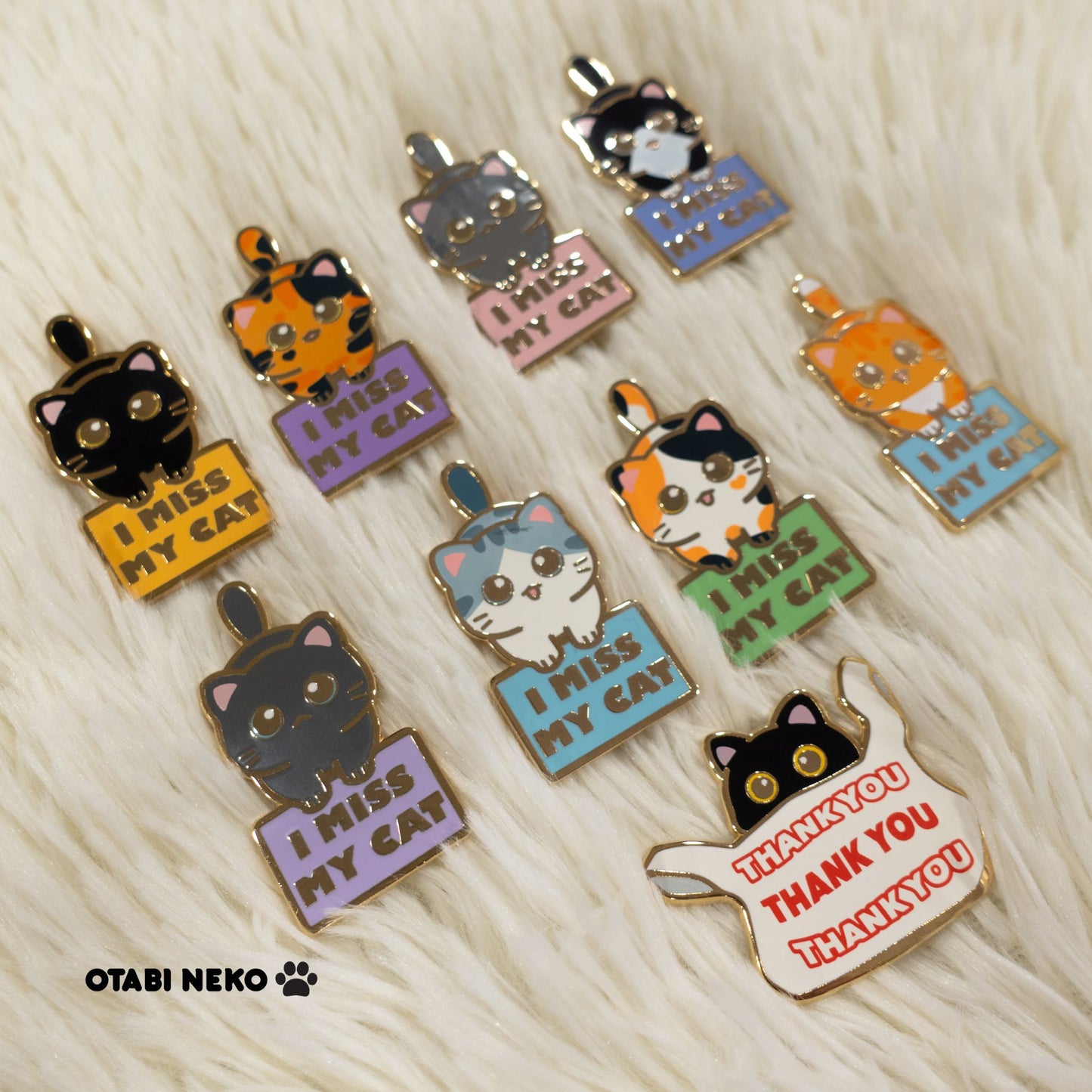 I miss my Cat Enamel Pins