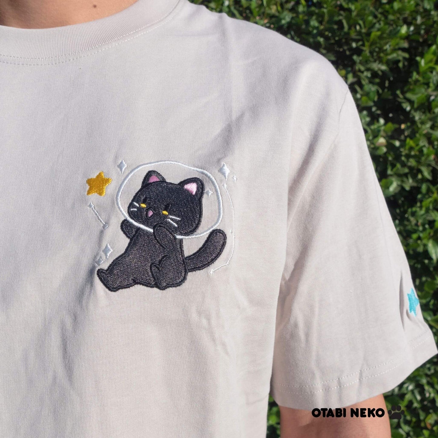 Space Cat Embroidered Tee