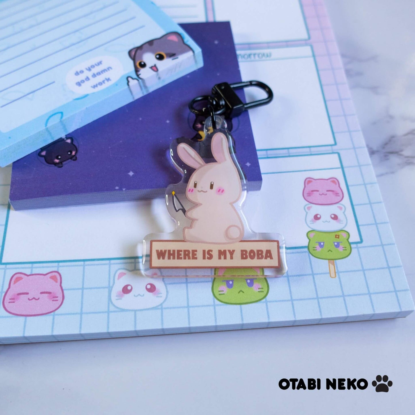 Boba Vicious Bunny Keychain