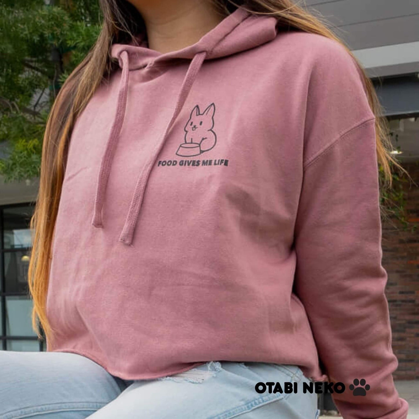 Hangry Corgi Crop Hoodie