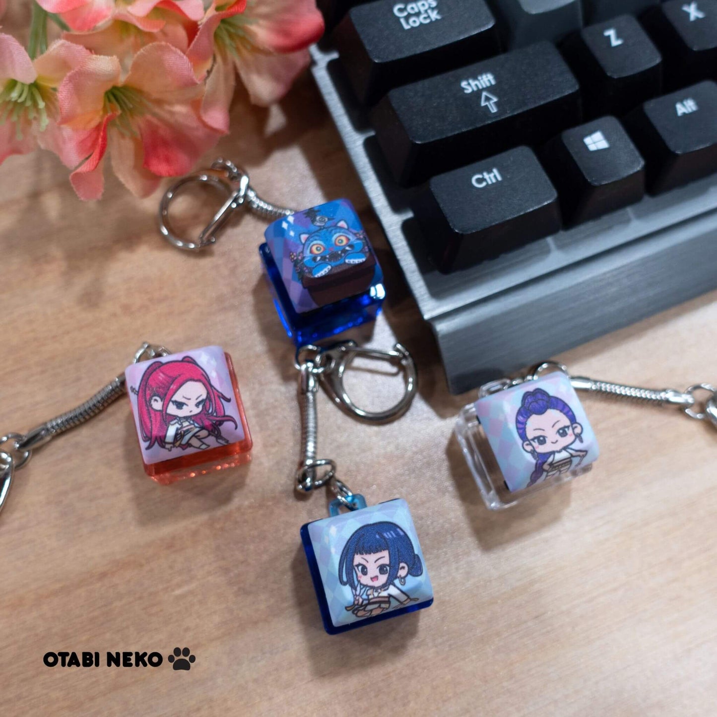 Demon Hunter Keycap Keychains