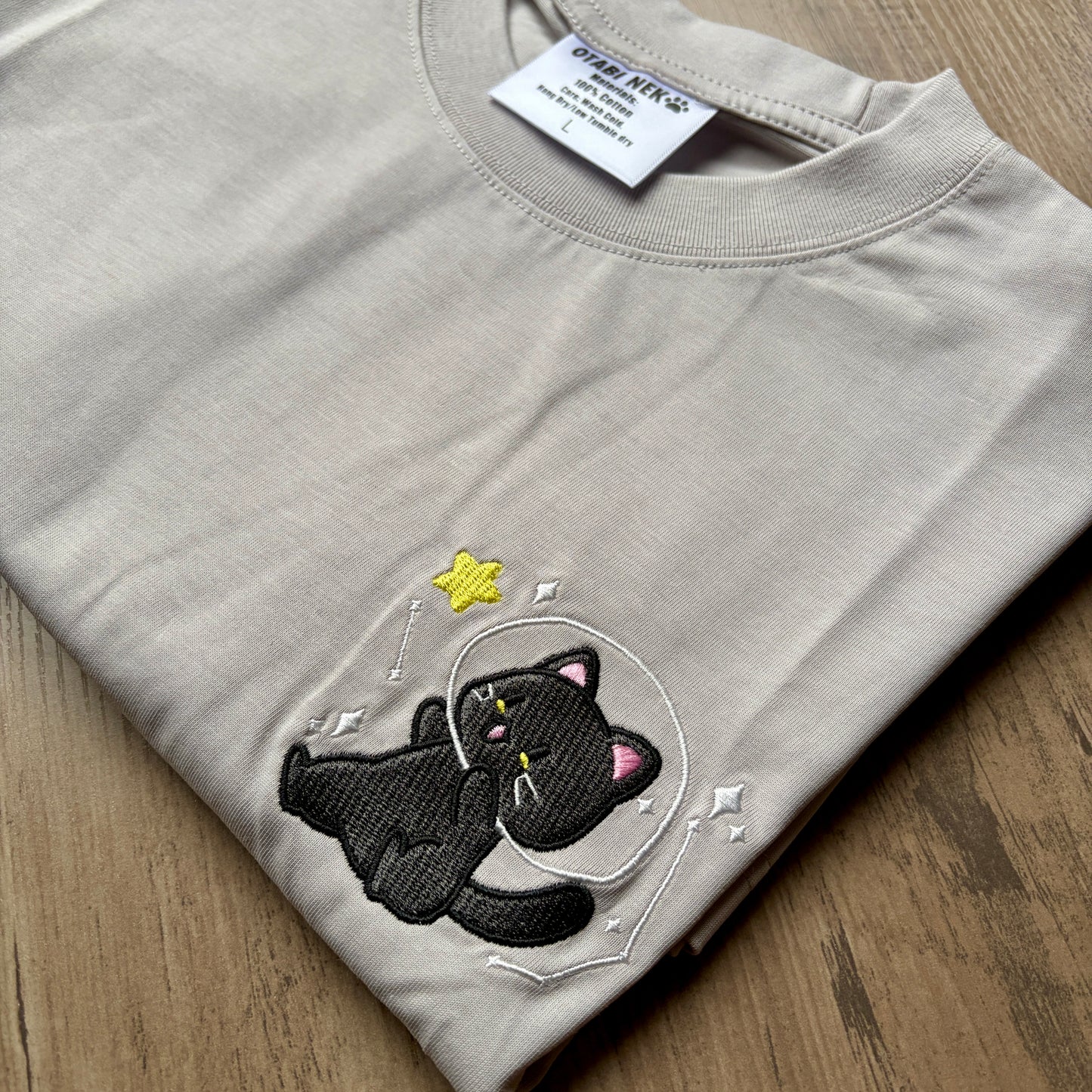 Space Cat Embroidered Tee