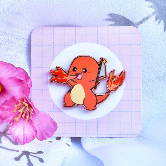 Angry Charmander Enamel Pin