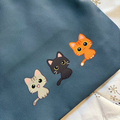 Snow Day Kitties Tote Bags