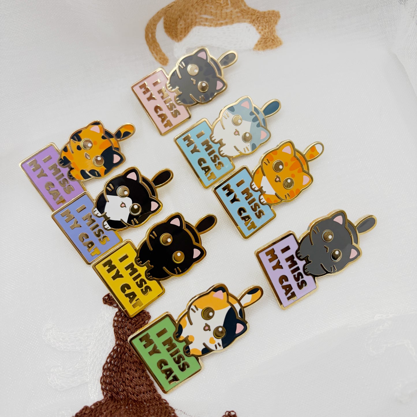 I miss my Cat Enamel Pins