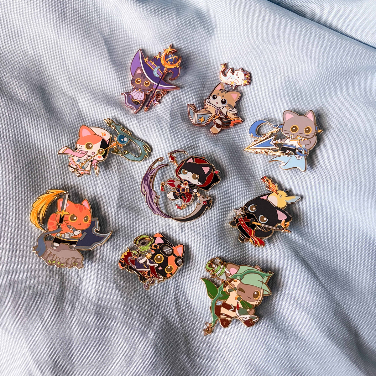 RPG Kitty Adventure Enamel Pins