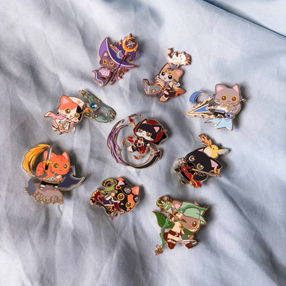 RPG Kitty Adventure Enamel Pins