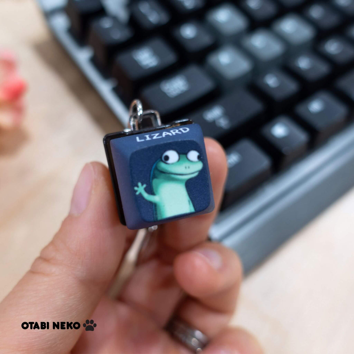Lizard Keyboad Lizard Lizard Lizard Keycap Keychains – Otabi Neko