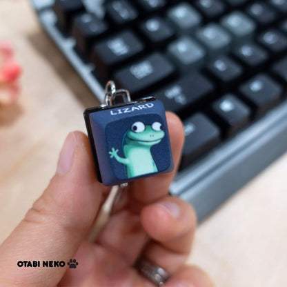 Lizard Lizard Lizard Keycap Keychains