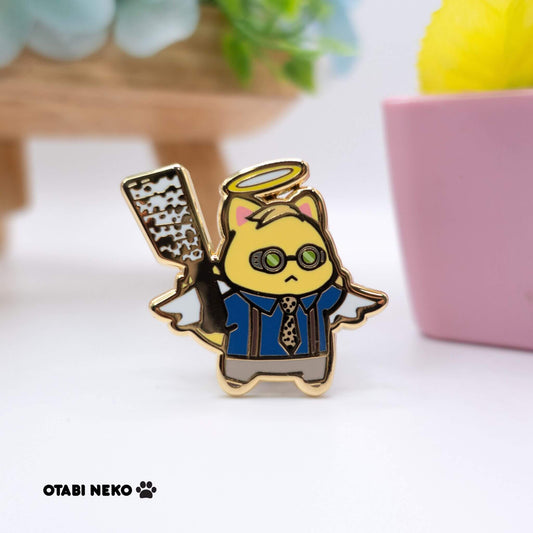 Salaryman Sorcerer Cat Enamel Pin