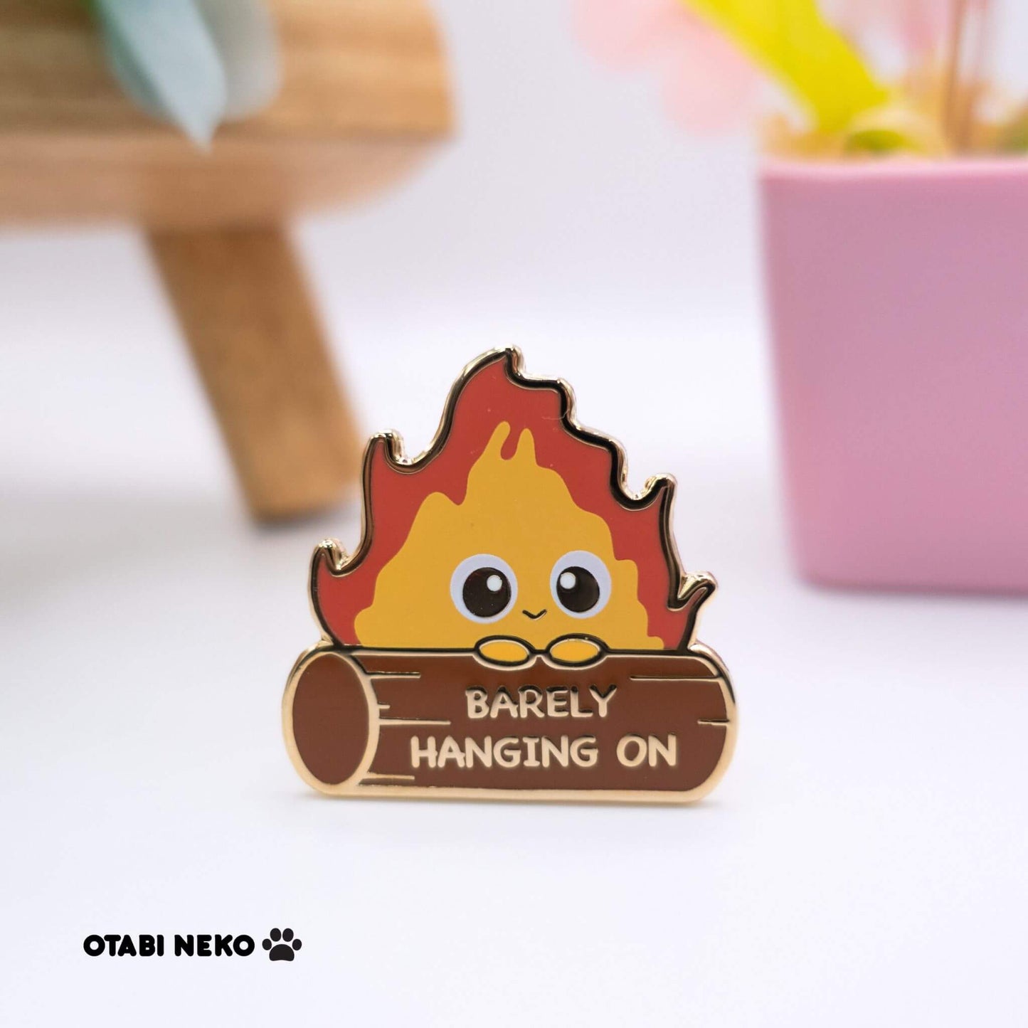 Calcifer Enamel Pin